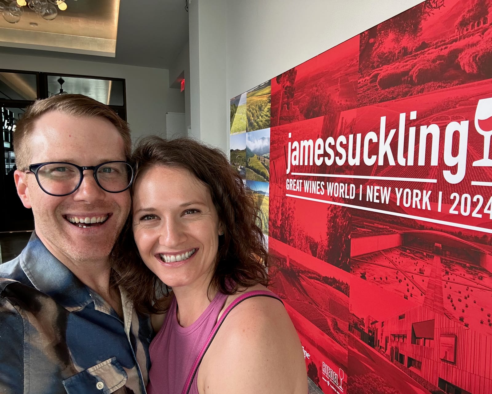 Hannah and Sam together at the James Suckling Great Wines World tasting in New York